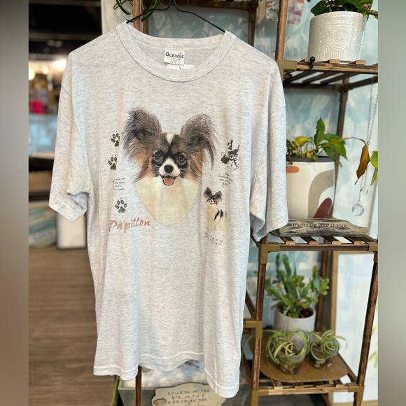 Large papillon dog shirt - Picture 4 of 4